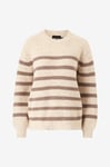 pieces - Tröja pcNanna LS O-neck Wool Knit - Beige