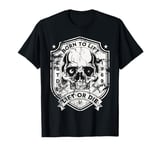 Born To Life Or Die Distressed Vintage Retro Bodybuilding T-Shirt