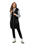 LAURASØN Gilet en polaire bouclée et matelassage, capuche et fermeture éclair à double sens. Label OEKO-TEX noir XL 822520100-XL