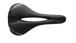 Selle Italia - Man Gel Flow, Soft Gel Bicycle Saddle with a Wide Seat with Anti-Vibration Technology and a Manganese Rail, Water Resistant - Black - L2