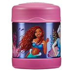 Thermos - The Little Mermaid Food Flask (290ml) - BPA Free, Stainless Steel, Spill Proof, Ariel Disney Thermal Kids Flask with Personalised Name Labels for Lunch Box, 5 Hours Hot & 7 Hours Cold