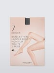 John Lewis 7 Denier Barely There Non Slip Tights, Pack of 2