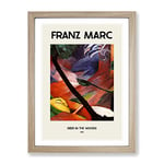 Sleeping Deer In The Forest By Franz Marc Exhibition Museum Painting Framed Wall Art Print, Ready to Hang Picture for Living Room Bedroom Home Office Décor, Oak A2 (64 x 46 cm)