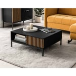 Savanna - table basse - bois et noir - 80 cm