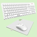 Pack Rf02 Clavier Souris Sans Fil Avec Tapis Clavier Wireless Français (Azerty) 105 Touches 13 Raccourcis Multimédias Souris Wifi 2.4 Ghz 6 Boutons Compacte \U[MOU140346]