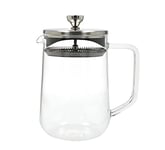 La Cafetière Théière en vrac 4 tasses/1050 ml avec couvercle, infuseur à thé en verre résistant à la chaleur avec filtre intégré en acier inoxydable pour feuilles de thé et infusions de café moulu