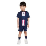 Paris Saint-Germain FC Homme Season 2022/23 Official Baby set, Midnight Navy/White/Midnight Navy, 6-9 mois EU