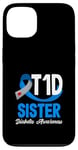 Coque pour iPhone 13 Sensibilisation au diabète de type 1 T1D Sister