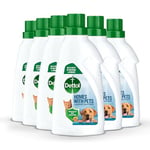 Dettol Homes With Pets Laundry Sanitiser, Fresh Breeze, Multipack Of 6 X 750ml, Total Of 4.5L, Laundry Cleanser, Laundry Disinfectant, Remove Pet Odours, Laundry, Liquid Detergent