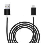 USB-C-kabel kompatibel med Google Pixel 9 Pro XL Nylonflätad USB-kabel 1 meter snabbladdning/synkroniseringskabel-dataöverföring - SVART