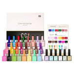 CANNI Lot Vernis Semi Permanent 24 Couleurs Vernis à Ongles avec base et top coat vernis semi permanent/Matt/Primer ongle gel uv et Déshydrateur pour/Renforcer la carte gel/couleur CC1