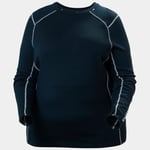 Helly Hansen Women's Lifa® Merino Midweight Crew Plus Shirt Marinblå 1X