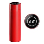 SOGA 500ML Stainless Steel Smart LCD Thermometer Display Bottle Vacuum Flask Thermos Red - SmartBottleThermoRED