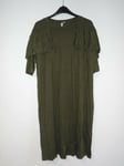 ASOS Maternity T Shirt Dress with Ruffle Green Size UK 12 rrp £28 DH192 JJ 03