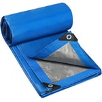 YIJUHOU Tarpaulin Waterproof Heavy Duty 2m x 3m 115 GSM Blue Tarps Sheet for Furniture Ground Multipurpose Covers