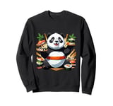 Happy Japanese Anime Sushi Panda Bear Sushi Lover Sweatshirt