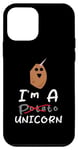 Coque pour iPhone 12 mini Funny Potato I'm A Potato Unicorn Funny Patate Unicorn Memes