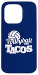 Coque pour iPhone 15 Pro Volleyball et Tacos Spike et Salsa Beach Volleyball Vibes