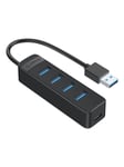 ORICO TWU3 USB to 4x USB 3.0 Hub Adapter (black) USB hub - USB 3.0 - 4 ports - Sort