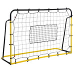 HOMCOM Filet de Rebond de Football, 184L x 123H cm, rebondisseur de Football, 5 Angles réglables de 60° à 90°, pour l'entraînement de Football, de Baseball, de Basket-Ball, Jaune et Noir