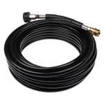 vhbw Tuyau de rallonge 15 m compatible avec Kärcher K6, K 5.91 MD T 200, K 6.80 M T 250 nettoyeur haute pression avec connexion M22 x 1,5, noir