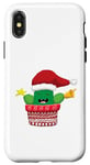 iPhone X/XS FUNNY CHRISTMAS TSHIRT. CHRISTMAS CACTUS. BELL STAR AND HAT Case