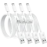 4-pack [Apple MFi-certifierad] Apple-laddningskabel 6 fot, iPhone-laddare, blixtsnabb iPhone-laddningskabel för iPhone 12/11/11Pro/11Max/X/XS/XR/XS Ma