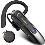 New Bee Bluetooth Headsets with Dual Mic V5.0 Handsfree Bluetooth Earpiece with