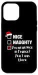 Coque pour iPhone 12 Pro Max Nice Naughty You Mean Nice In France - Père Noël amusant