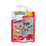 Pokémon Pokemon Battle Figure, 2-pack 5 and 8 cm Figure Toy Set Perrserker and E