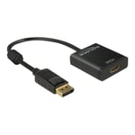 Delock Adapter Displayport 1.2 male > HDMI female 4K Active - videokonverterare - Parade PS171 - svart