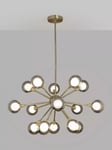 John Lewis Huxley Chandelier Ceiling Light, Smoke/Antique Brass