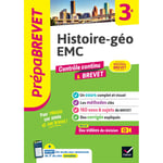 Prépabrevet - Histoire-géo EMC 3e - Brevet 2025 - cours, méthodes & sujets de brevet corrigés (Broché)