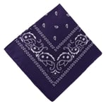 Bandana Scarf Sjal Snusnäsduk Paisleymönster Lila lila