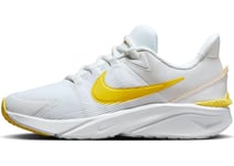 Nike Star 4 Cross Country Running Shoe, Summit White/Opti Yellow-Vivid, 4 UK Child