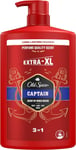 Old Spice Captain Shower Gel Men 1000ml, 3-in-1 Mens Shampoo Body-Hair-Face... 