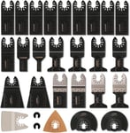 Outil Multifonction Saw Blades Accessoires Kit£¬ 28 Pcs Accessoires d'outils Oscillants Multifonctions Lame de scie universelle pour Fein Multimaster, Dremel, Bosch, Makita, Dewalt et plus encore