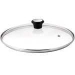 Tefal 24cm Compatible Glass Lid with Steam Vent Dishwasher Oven Safe Transparent