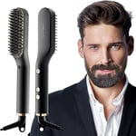 Lisseur Barbe Et Cheveux 2 En 1 ANLAN, Brosse Lissante Chauffante Professionnell