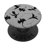 Black Dragon Celestial Stars Mystical Dark Aesthetic PopSockets Adhesive PopGrip