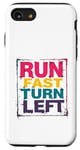 iPhone SE (2020) / 7 / 8 Run Fast Turn Left - Funny Track Runner Motivational Fitness Case