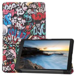 samsung Samsung Galaxy Tab A 8.0 2019 T290 Designer Tri-Fold Case Graffiti