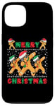 Coque pour iPhone 13 Joyeux Noël Dabbing Gingerbread Men with Xmas Hats