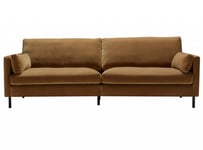 Impulse 4-sits Soffa Lux Classic Velvet Teddy Brown (med 2st armstödskuddar)