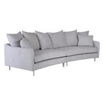 EK Bornholm svängd 4-sits soffa tyg grå 300 cm