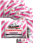 24 stk Sukkerfri Fisherman's Friend med Smak av Raspberry 25 g - Hel Eske