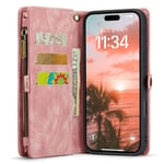 CaseMe mobildeksel 008 8-kort iPhone 16 Pro Max - Rosa