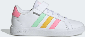 Adidas Adidas Grand Court Court Elastic Lace And Top Strap Skor Urheilu CLOUD WHITE / PULSE MINT / BEAM PINK