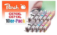 PEACH MultiPack PEACH PI100-311 Canon PGI-570XL/CLI-571XL | BK PBK CMY | 2x23/8x13ml