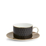 Wedgwood Gio Gold Honeycomb Tekopp & Skål